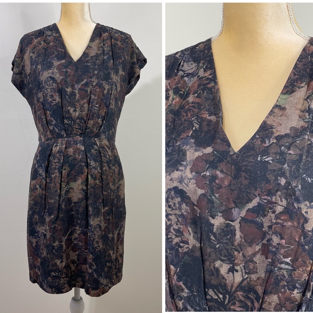 Peruvian Connection Floral Watercolor Mini Dress Size 4 Multicolor